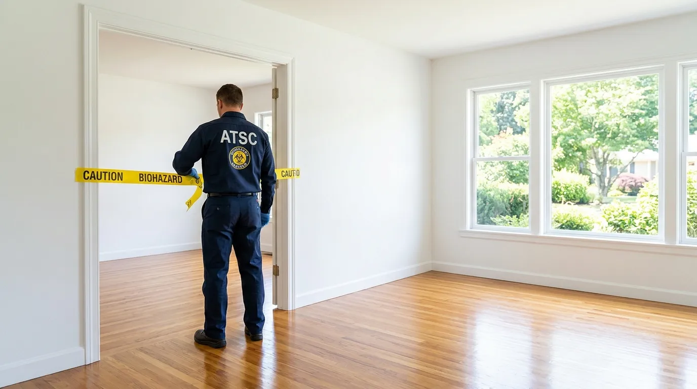 Certified biohazard cleanup crew performing Crime Scene Cleanup in Oakville